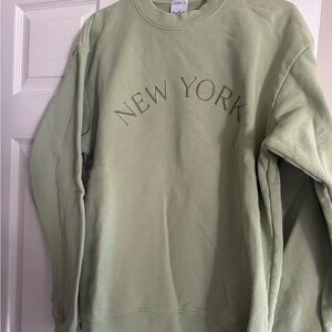 Bala Sage Green Crewneck oversized Sweater beautiful heavy weight 100% cotton